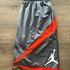 Jordan Gray and Red Athletic Shorts